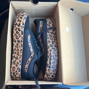LEOPARD OLD SKOOL PLATFORM VANS